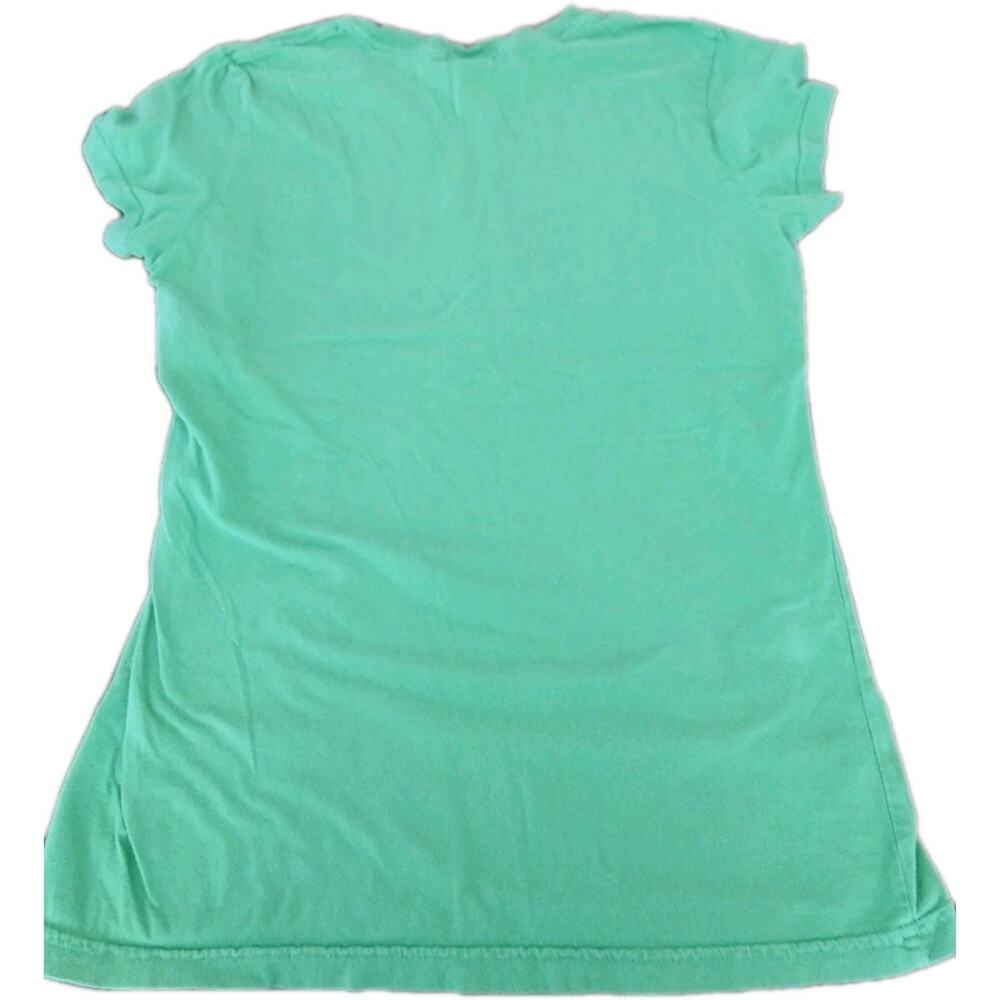 Vintage Y2k Lucky Brand Green T Shirt Womens Fitted Babydoll Size Medium - Picture 5 of 5